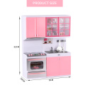 Mini Kitchen Toys Light-up & Sound Plastic Simulation Home Appliances House Toy Baby Girls Pretend Play Toys For Kids