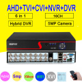 Red Panel 5MP Xmeye Auido H.265+ Hi3531D 16 Channel 16CH 6 in 1 Wifi Hybrid XVI NVR CVI TVi AHD CCTV DVR Security Video Recorder
