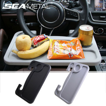 Car Steering Wheel Desk Portable Mini Table Universal Laptop Tablet Drink Food Cup Tray Holder Notebook Stand Auto Accessories