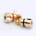 2PCS R Connector Speaker Junction Box Binding Post HIFI Cable Terminals Copper Binding Post Amplifier Speaker Connector