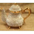 swarovski  gold tea pot