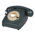 Corded Telephone Green Retro Landline Phones Antique Rotary Dial Desktop Telephone Pretty Classic Telephones for Home Decor