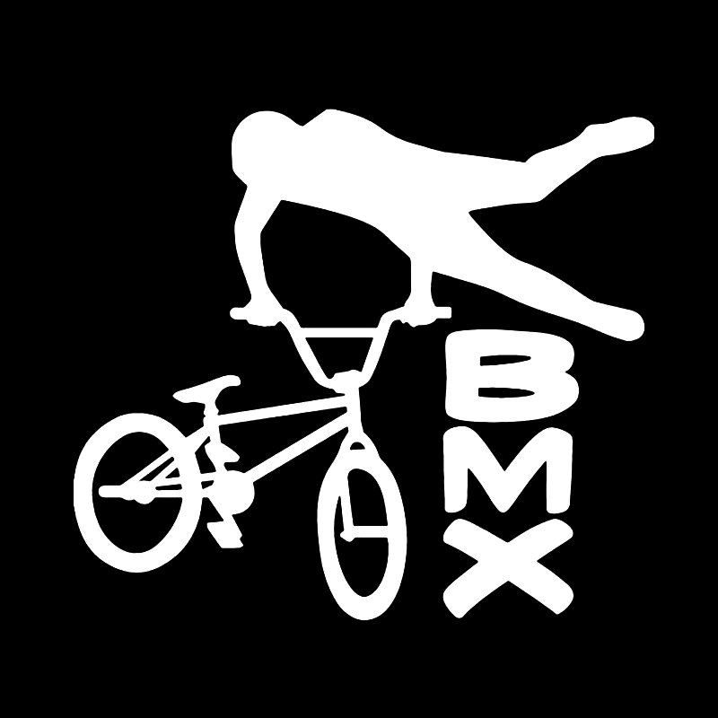 17*14.9cm BMX Bike Decal Bicycle Trick Window Bumper Sticker Car Decor Handsome And Cool Stickers car accessories