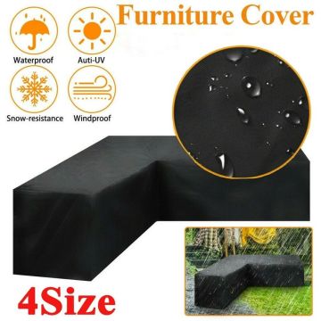 L Shape Waterproof Furniture Cover Corner Garden Rattan Sofa Protective Cover All-Purpose Dust Covers 4 SIZES