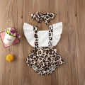 0-24M Newborn Toddler Baby Girl Leopard Rompers Ruffles Jumpsuit Sunsuit Overalls Summer Infant Girls Costumes