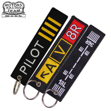 Embroidery Luggage Tag label Fashion Travel bag tag With Key Ring Special Gift for Flight Crew Aviation Lover 3pcs/lot