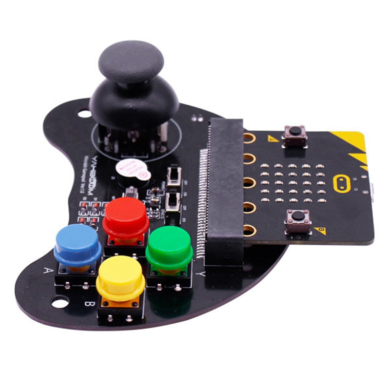 For Micro:Bit Robot Control Handle Game Joystick Stem Education Graphic Programmable Handle Game Machine Toy(Without Micro:Bit)