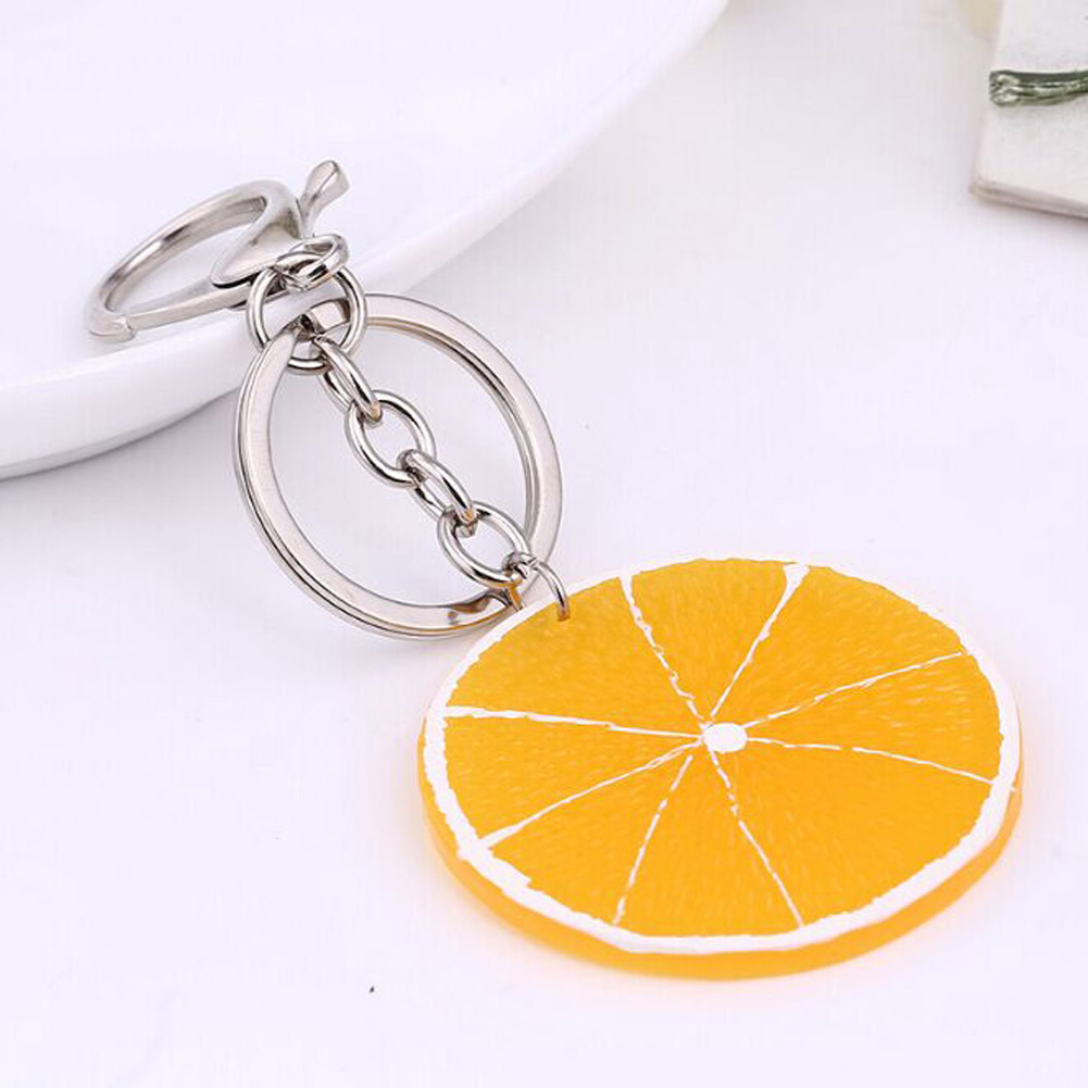 8 Styles! Fresh Fruit Keychain Apple/ Watermelon/ Lemon/ Orange/Pitaya/ Kiwifruit Keyrings Key Holder