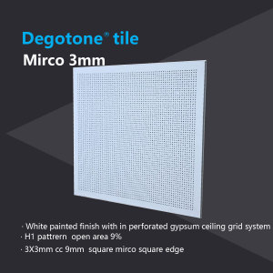 3*3 micro hole perforated gypsum acoustic ceiling