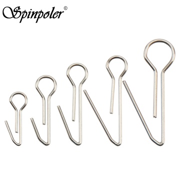 Spinpoler Fishing Sinker Weight Loops Swivels Stainless Steel Cheburashka Clip Wire 100pcs Fishing Accessories Tools