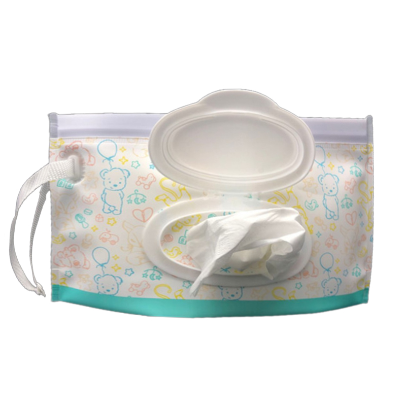 Snap Strap Portable Baby Wet Wipes Box Wipes Container Eco-friendly Easy-carry Clamshell Cosmetic Cleaning Wipes Cases Organizer