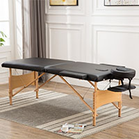 2 Sections Portable Foldable Aluminum 84 inch Massage Table SPA Bed with Carry Case Beauty Salon Therapy Massage Bed Treatment