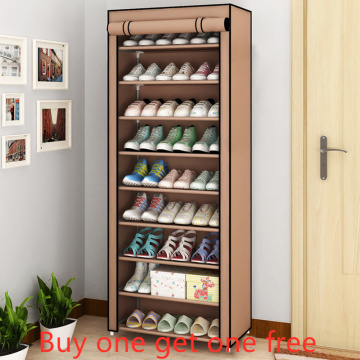 Buy one get one free Shoe Rack Dust-proof Storage Shoe Cabinet Home Shoe Stand Dormitory Simple Storage Shelf Organizer Holder