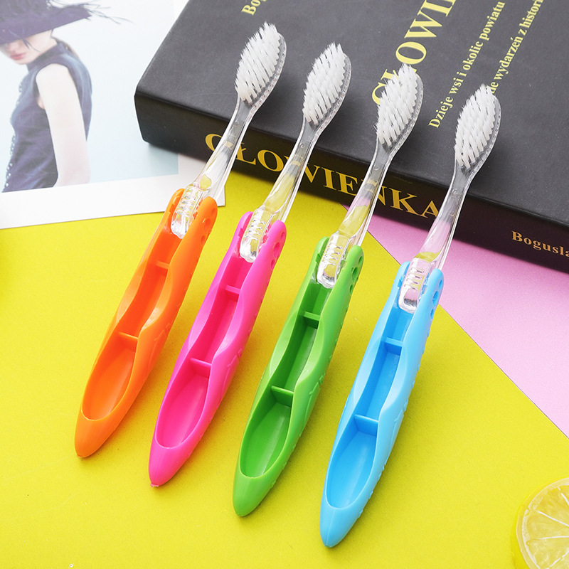 Foldable Toothbrush Travel Camping Hiking Folding Tooth Brushes Hotel Disposable Teeth Outdoor Cleaning