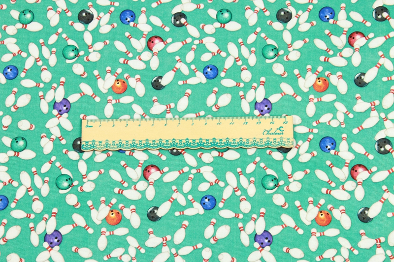 110cm Wide Plain Cotton Fabric Bowling Printed 100% Cotton Fabrics for Sewing DIY Handmade Children Clothes Quilting Material