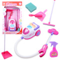 Children's Vacuum Cleaner Toy Play House Toy Girl Cleaning Hygiene Simulation Cleaning Cart with Vacuum Cleaner Set Appliances