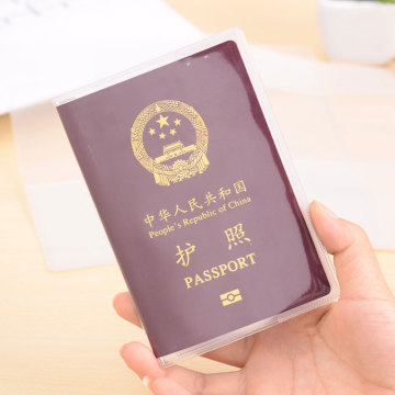 PVC Waterproof Dirt Travel Passport Holder Cover Wallet Transparent Business Credit Card Holder ID Card Holders Case Pouch