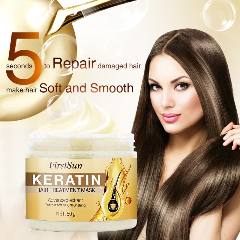 50g Keratin Hair Treatment Mask Repair Hair Mask Nourish & Restore Soft Hair Treatment Mask Nutrition Keratin Nourishing TSLM2