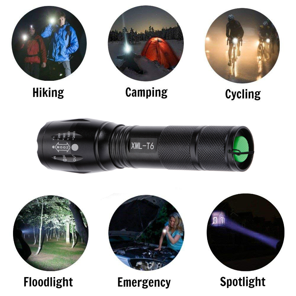 LED 8000 Lumen Bicycle Light CREE Chip XM-L T6 Bike Lights Front Torch Waterproof Flashlight Lamp Flashlight Ultraviolet Torch