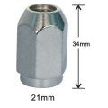 Flat top 20mm 19mm hex wheel lug nut