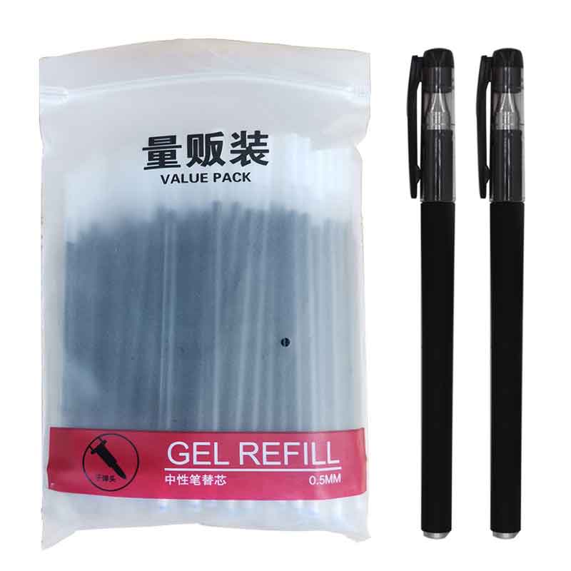 102Pcs/Lot Office Gel Pen Refill Set 0.5mm Blue Black Red Ink Rod for Handle Gel Pen Refill School Writing Stationery