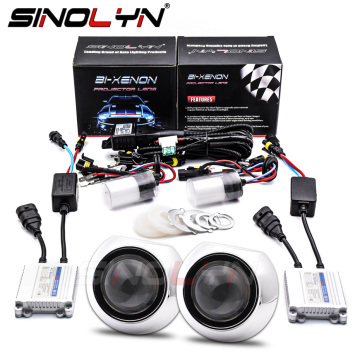 Sinolyn Bixenon Projector Lens Full Kit Headlight Lenses Mini 8.0 WST Iris H1 HID For H4 H7 Car Automobiles Accessories Retrofit