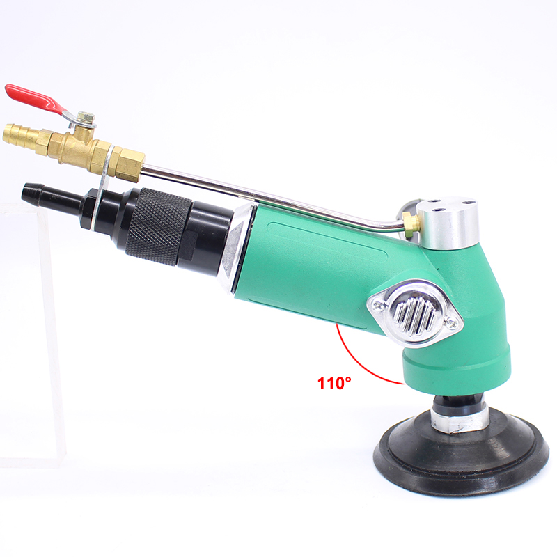YOUSAILING Water-feed Type 4 Inches Pneumatic Water Sander Air Wet Sander Polisher 100mm Water Wet Sander 110 Degree