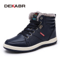 DEKABR High Quality Fashion Autumn Winter Men's Boots Warm Working Boots Lace Up Men's Desert Boots Round Toe High Top Shoes