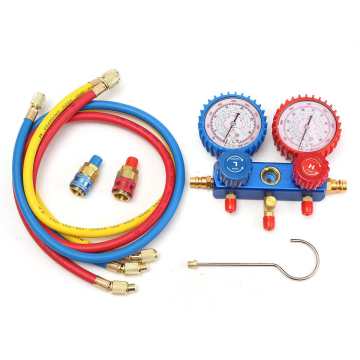 Car Manifold Gauge Set A/C R134A Refrigerant Charging Hose with 2 Quick Coupler for R134A Air-conditioning Refrigeration
