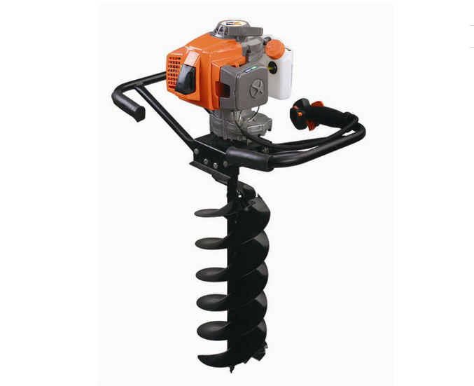 63cc Power Earth Auger gas power post hole digger ground drilling tool earth auger ice auger digging 200mm bit
