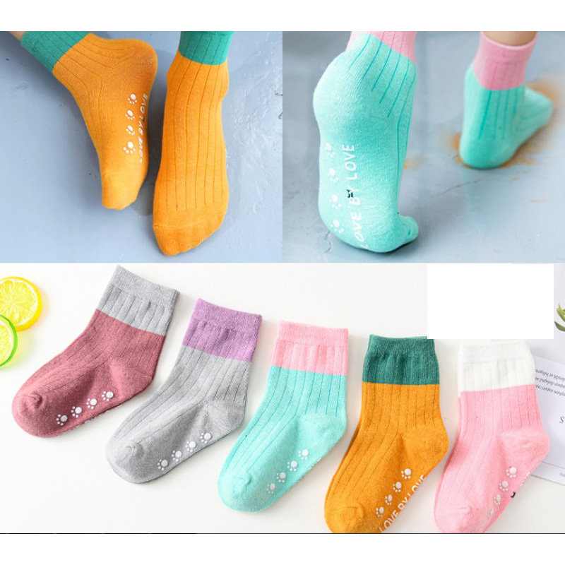 Cotton Baby Girl boy Socks Kids Free Shipping Childrens non slip cotton 0-10year 5pair/10pair New spring summer autumn