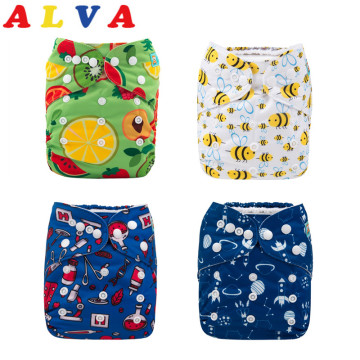 U Pick Alva Baby One Size Fits All Reusable Baby Cloth Diaper with 1pc Microfiber Insert for Unisex