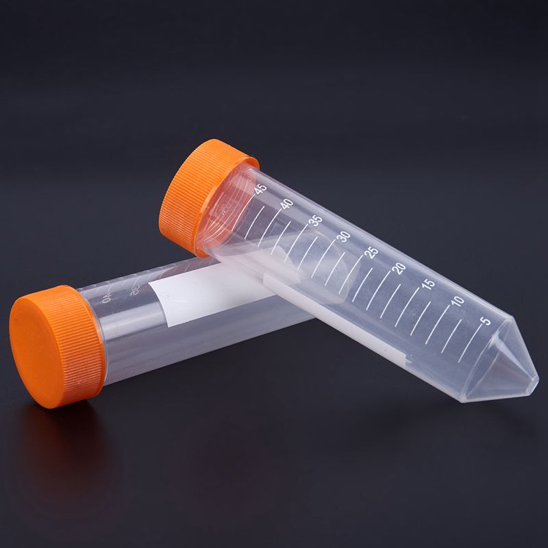 20 Pcs 50ml Conical Bottom Plastic Graduated Centrifuge Tube with Screw Cap