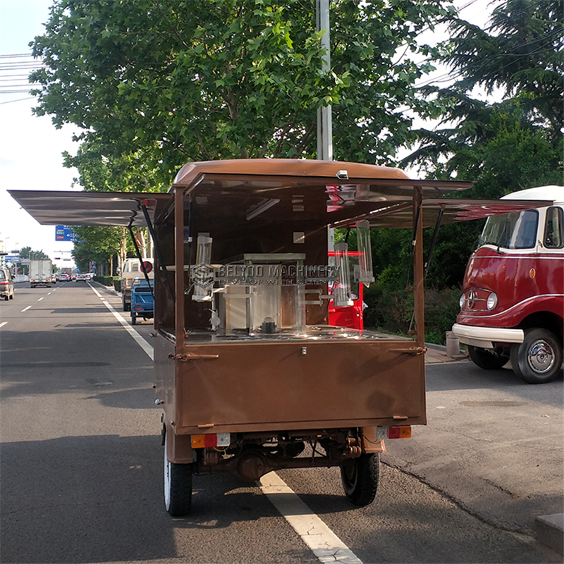 Street Sale Ice Cream Piaggio Ape Electric Food Tricycle Candy Cookies Food Truck Tuk Tuk Gasoline