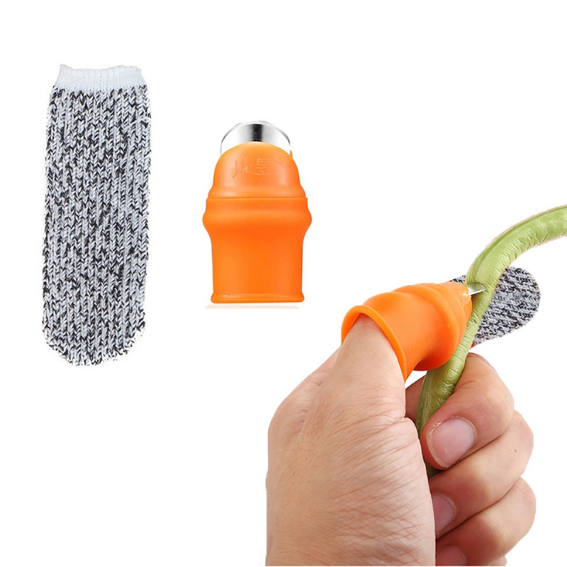 Silicone Thumb Knife Finger Protector Vegetable Harvesting Plant Blade Scissors Cutting Rings Garden Gloves Garden Kitchen Tool