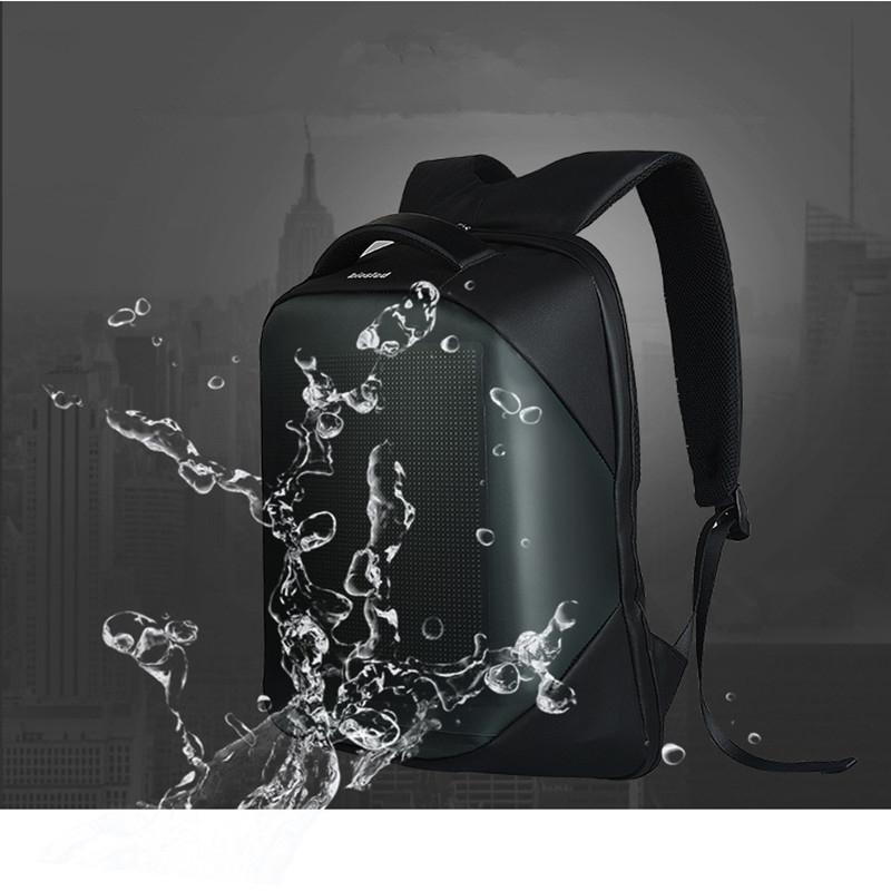 HiMISS Newest Wifi Smart LED Backpack With Led Display Screen Backpack Waterproof For Walking Outdoor Advertising Backpack LED
