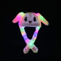 Moving Hat Rabbit Ears Plush Sweet Cute Cute Rabbit Ear Hat Move Airbag Magnet Cap Plush Gift LED Movable Light Party Hat