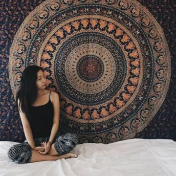 Indian Mandala Tapestry Hippie Wall Coverings Bohemian Beach Throwing Carpet Travel Mattress Psychedelic Wall Taps 180x230cm