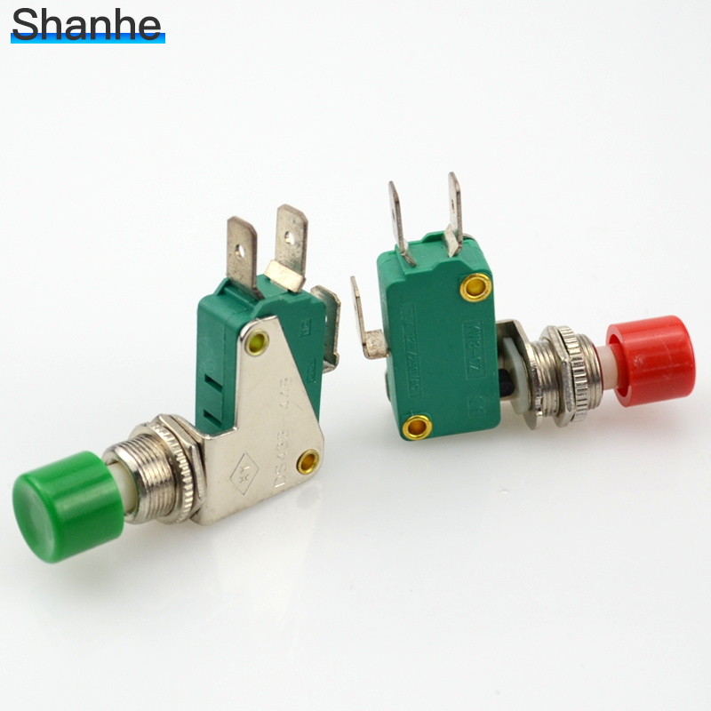 DS-438 Momentary Red /Green Push button Actuator Micro Limit Switch 12mm push button switch