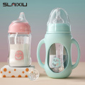 Dual Use for Baby bottle and Children Drinking Cup Bottle Grip Handle for Natural Wide Mouth PP Glass Silicone handle