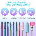 10Pcs Ceramic Diamond Nail Art Drill Bit Set Milling Cutter Clean Electric Nail Rotary Files Burr Manicure Pedicure Cuticle Tool