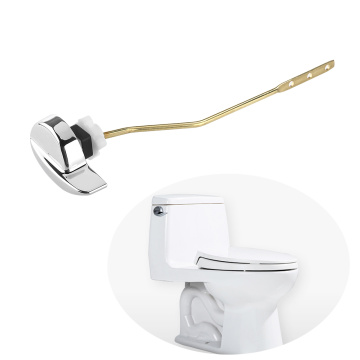 OULII Angle Fitting Chrome Finish Side Mount Toilet Flush Lever Toilet Tank Handle for Kohler Toilet Tank (Silver+Golden)