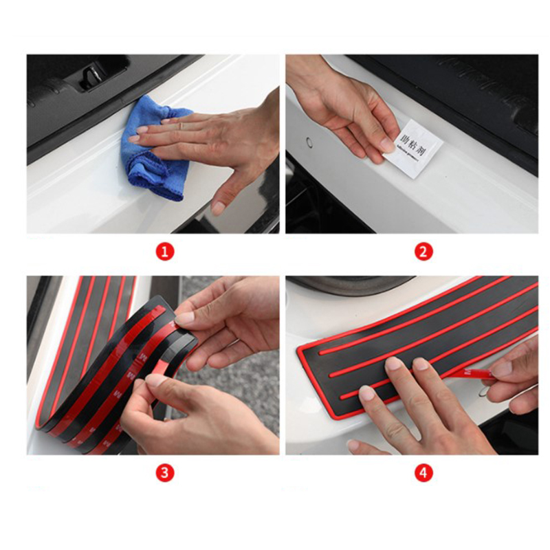 Car Trunk Door Guard Strips Sill Plate Protector Rear Bumper Guard Car Styling