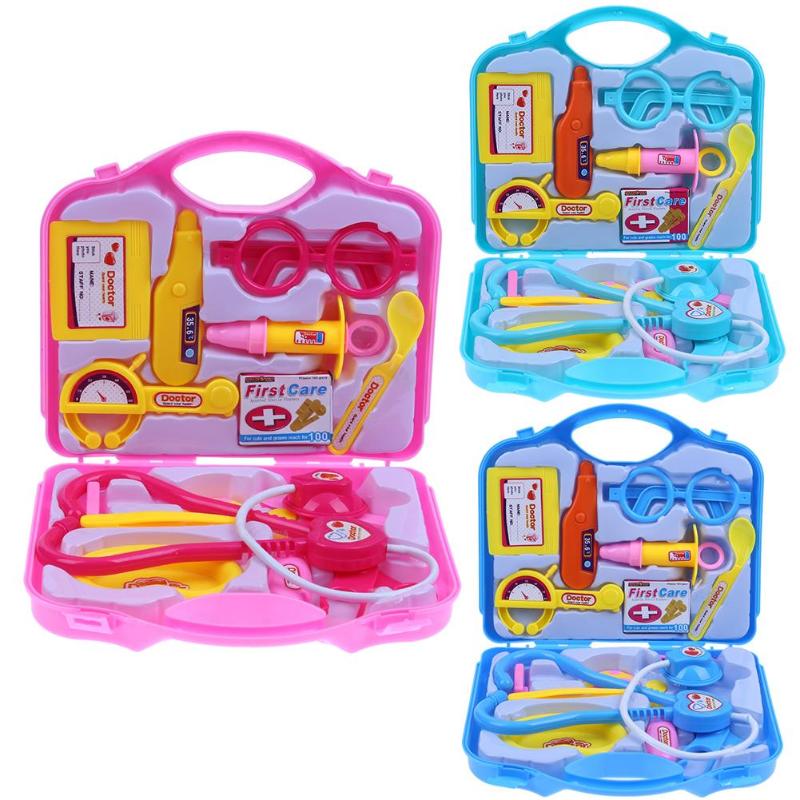 15pcs Children Doctor Nurse Pretend Play Set Portable Suitcase Medical Tool Kit Kids Educational Role Play Classic Toys