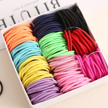 100pcs/Set Girls Rubber Bands Candy Color Children Safe Elastic Hair Bands Ponytail Holder Haarband Baby Kids Hair Accessories