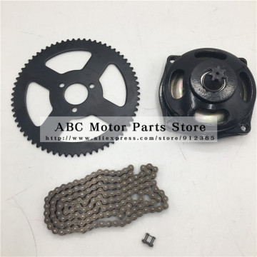 Mini Moto 47cc 49cc Drive System 25H Chain with Gear Box And Rear Sprocket 7T Fit 49cc Mini Pocket Bike