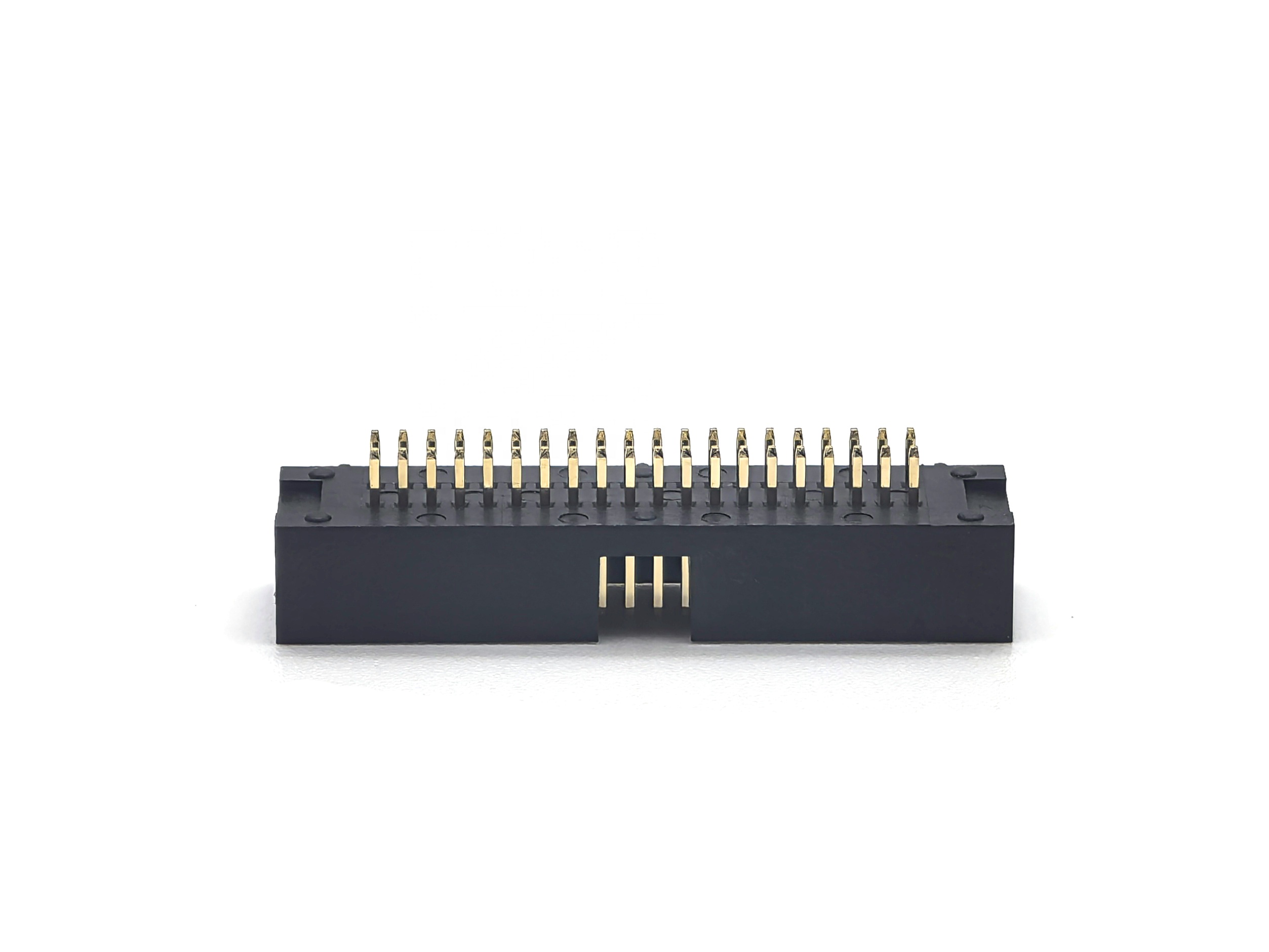 1.27*2.54mm Pitch Box Header Connector 40P Tray Middle Notch Straight 5.6mm Brass Contact Material Nylon Housing for PCB
