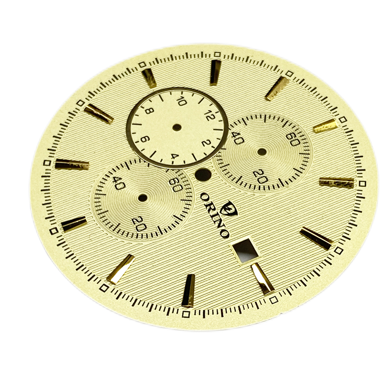 Tapered index man's watch dial