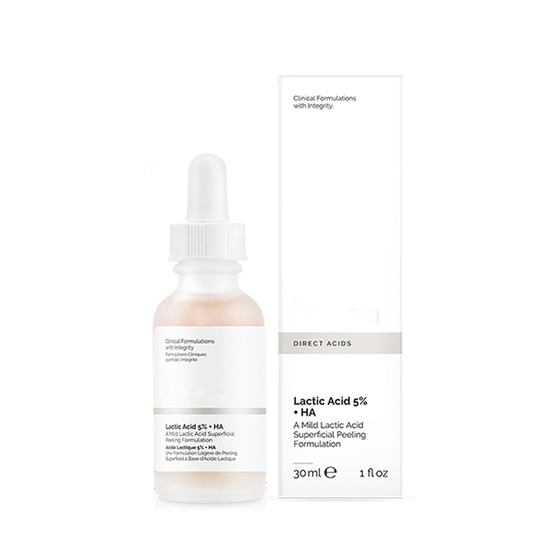 Lactic Acid 5% + HA Ordinary A Mild Lactic Acid Superficial Peeling Formulation 30ml Skin Care Face Acne Pores Makeup