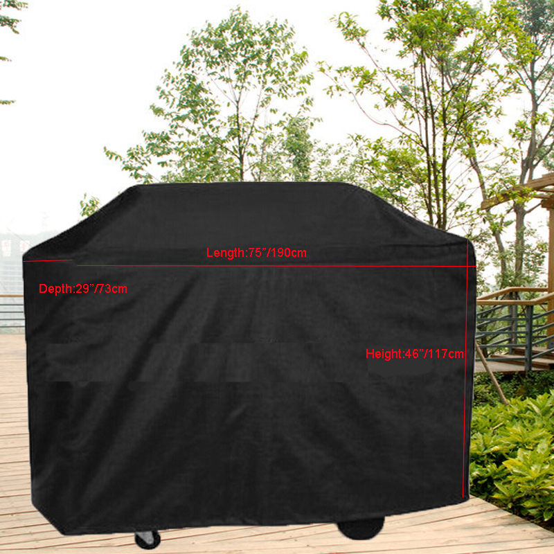 Universal BBQ Grill Cover,custom Gas Barbecue Grill protective cover,Black color Waterproofed,outdoor furniture cover